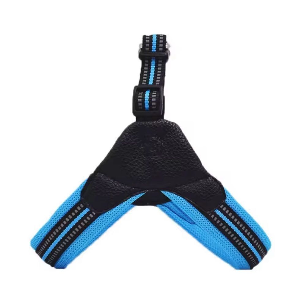 💙 Reflective Mesh Dog Harness – Adjustable, Blue (Like New)
